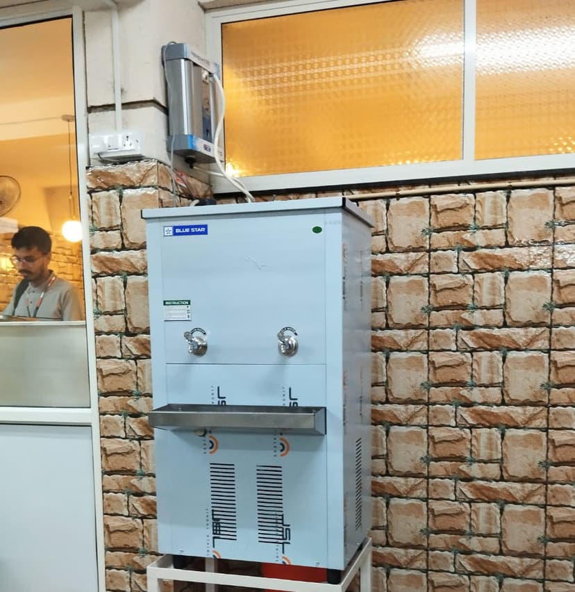 RO purified drinking water station at Srinivasa PG Pune